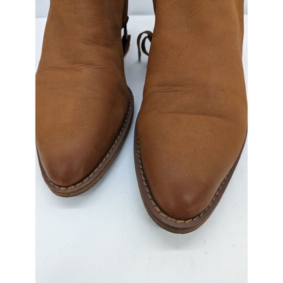 Sam Edelman Western Leather Ankle Booties Women Size 8 Boho Buckle Block Heel - Picture 13 of 13